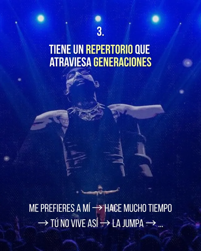 Razón 3: tiene un repertorio que atraviesa generaciones.
